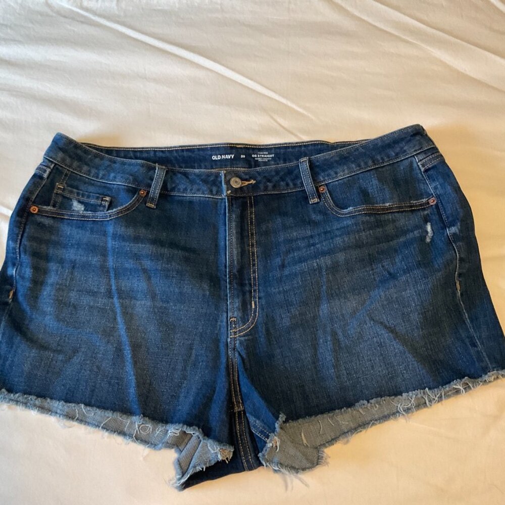 Old Navy Women's OG Straight High Waist Jean Shorts Size 20 Plus Size
